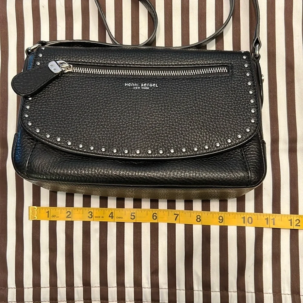 Henri Bendel Dakota studded flap Crossbody Black - Picture 12 of 16